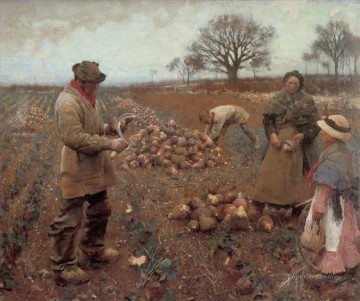 冬の仕事 現代の農民 印象派 サー・ジョージ・クラウゼン Oil Paintings